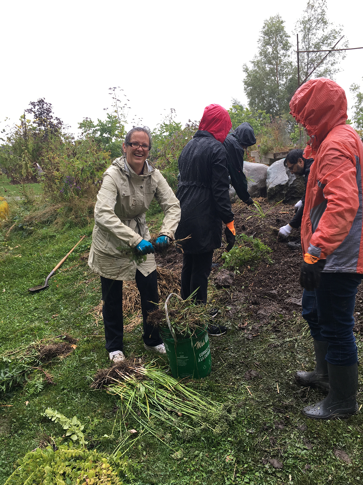 BAM employee at a tree-planting event